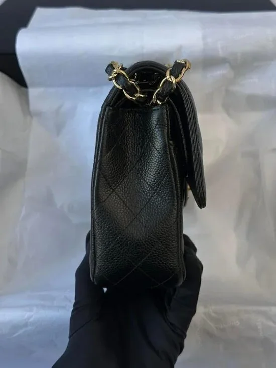 CHANEL Classic Medium Quilted Caviar Black GHW - Picture 5 of 11